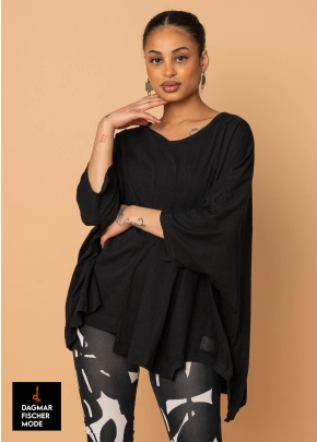 Lightweight oversize shirt by RUNDHOLZ BLACK LABEL in black, tree & mint