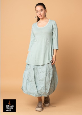 Lightweight shirt by RUNDHOLZ BLACK LABEL in black, tree & mint