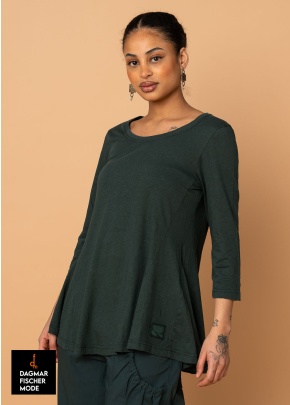 Lightweight shirt by RUNDHOLZ BLACK LABEL in black, tree & mint