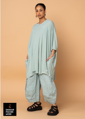 Lightweight oversize dress by RUNDHOLZ BLACK LABEL in black, tree & mint