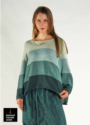 Kurzer Strickpulli von RUNDHOLZ BLACK LABEL in rainforest & waterfall