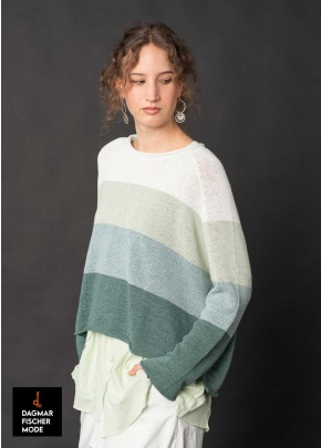 Short knitted sweater by RUNDHOLZ BLACK LABEL in rainforest & waterfall