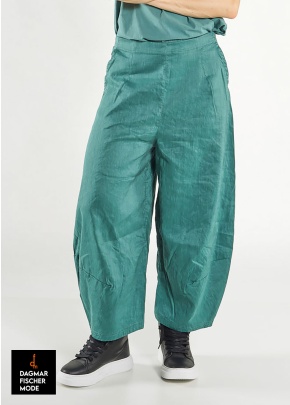 Balloon trousers in a linen and viscose blend by RUNDHOLZ BLACK LABEL in black & tree