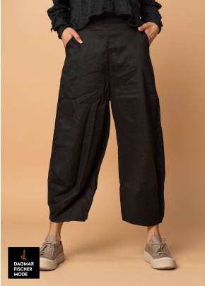 Ballonhose aus Leinen-Viskose-Mix von RUNDHOLZ BLACK LABEL in black & tree