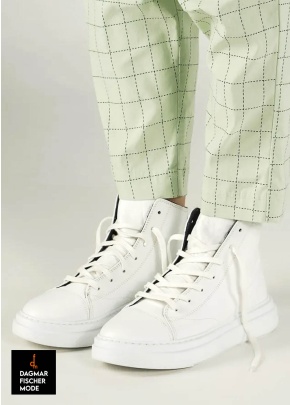 Sneakers by RUNDHOLZ BLACK LABEL in black, mint & offwhite