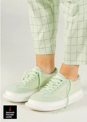 Summer lace-up shoes by RUNDHOLZ BLACK LABEL in black, tree & offwhite