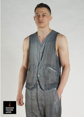 Weste von RUNDHOLZ DIP in black fog