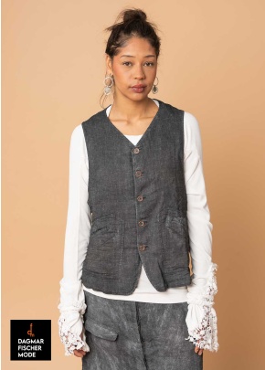 Weste von RUNDHOLZ DIP in black fog