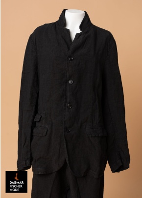 Unisex Blazer RUNDHOLZ DIP in black & seaweed melange