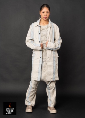 Unisex coat RUNDHOLZ DIP in sky stripe