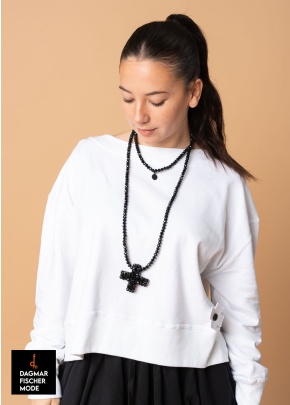 ACROSS LONG necklace by PLÜ in black
