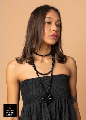 ACROSS HEART XTRALONG chain by PLÜ in black