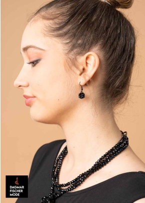 Ohrring EARRING MARBLE von PLÜ in black