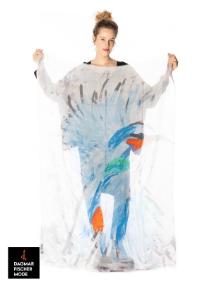 Schal mit Kunstdruck „Eisvogel“ nach einem Werk von Bert Kirner