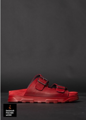 Sandals with buckles by LOFINA in Gasoline rosso / rosso