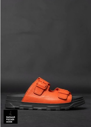 Sandal with buckles by LOFINA in Gasoline spritz aperol / solidnero