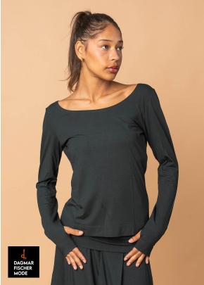 Jersey-Longsleeve von ELSEWHERE in black & midnight green