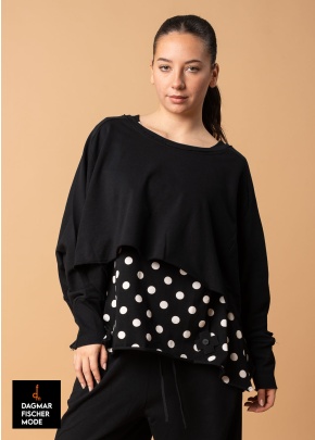 Onesize sweatshirt WIDESHORTSHORTSWEATPLUS by PLÜ in black