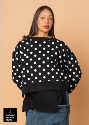 Kurzes Sweatshirt SHORTY von PLÜ in dots
