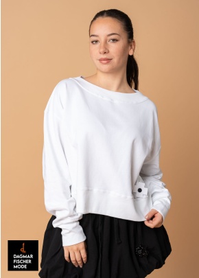 Kurzes Sweatshirt SHORTY von PLÜ in white