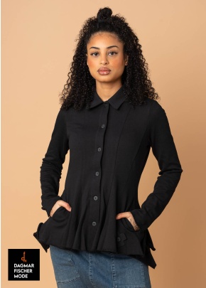 Taillierte Sweat-Jacke LA BELLE SWEAT von PLÜ in black