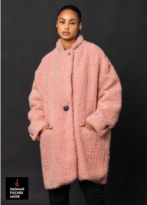 Oversize Mantel aus Alpakawolle von RUNDHOLZ in amaretto - B-Ware in Gr. S