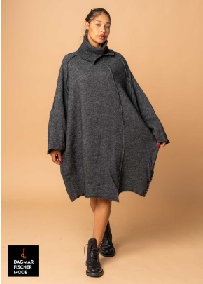 Extravagante Oversize Tunika von RUNDHOLZ in brume melange
