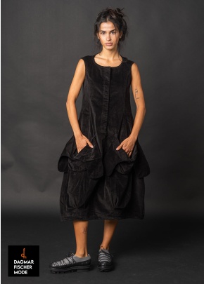 Ärmelloses Samtkleid von RUNDHOLZ BLACK LABEL in black & rose