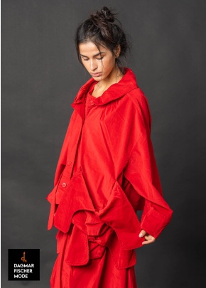 Oversize Samtjacke von RUNDHOLZ BLACK LABEL in black & rose