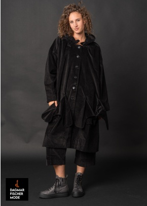 Oversize Samtmantel von RUNDHOLZ BLACK LABEL in black & rose