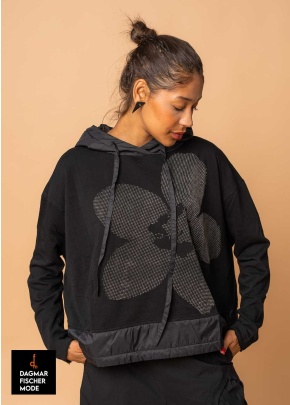 Oversize Kapuzenshirt von RUNDHOLZ BLACK LABEL in black greyflock