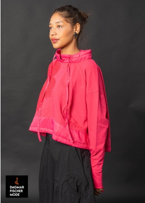 Kurzes Oversize Kapuzenshirt von RUNDHOLZ BLACK LABEL in zwei Flockprints