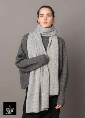 Soft wool scarf by RUNDHOLZ BLACK LABEL in light grey