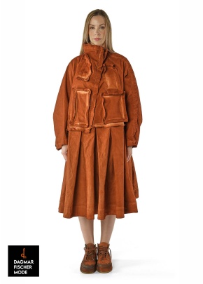 Robe-manteau à col montant de RUNDHOLZ DIP en henna cloud