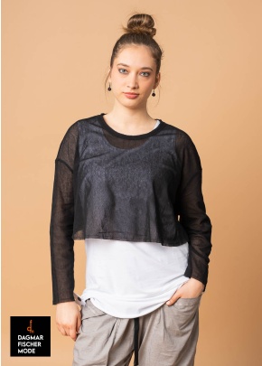 Tüll-Shirt SNUGGLE SHIRT MESH von PLÜ in black