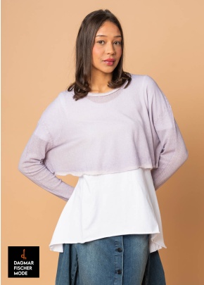 T-shirt SNUGGLE SHIRT MESH de PLÜ en cement & violet