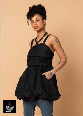 Extravagant strappy top T TOP by PLÜ in black