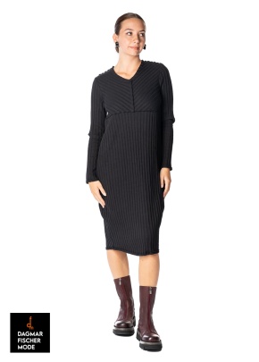 Geripptes Kleid von KEDZIOREK in black