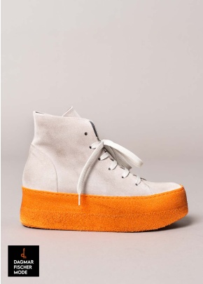 Wildledersneaker von LOFINA in London cincilla / orange