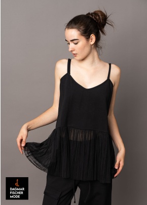 Top mit Tüll von KEDZIOREK in black