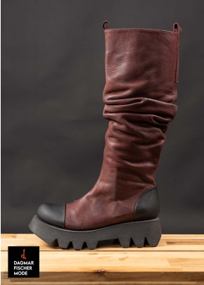 Lederstiefel von LOFINA in lagrein in Größe 37