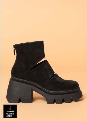 Hohe Sandale von LOFINA in Gasoline nero / nero