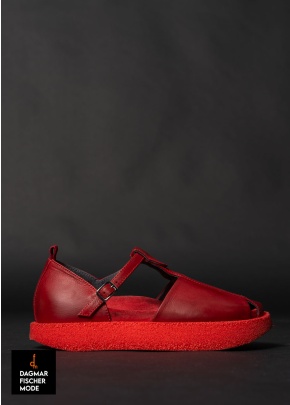 Sandały z paskiem na pięcie w kolorze gasoline rosso / rosso 