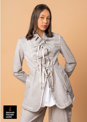 Tailored blazer TAPE BLAZER by PLÜ in cement