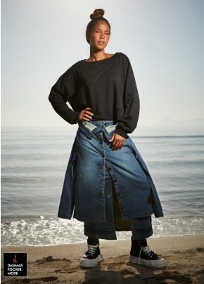 Jeansjacke & Rock DECONSTRUCTED von PLÜ blue