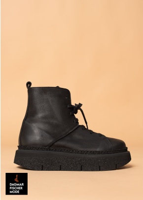 Ankle boot with extra-light sole by LOFINA in Gasoline nero