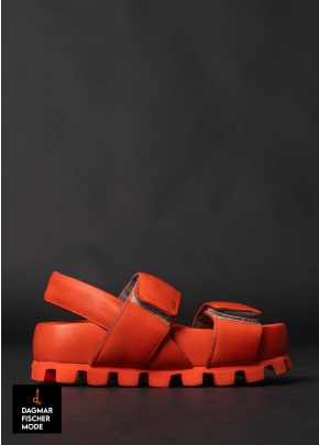 Sandały z dwoma zapięciami na rzep marki LOFINA w kolorze Gasoline spritz aperol / corallo