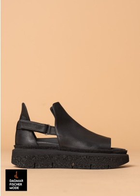 Half-open sandals by LOFINA in Gasoline nero / nero