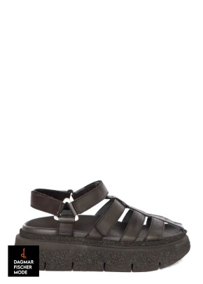 Platform sandals by LOFINA in Gasoline malto / tortola 