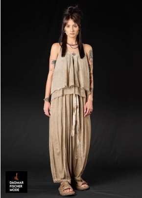 Tiefschritthose ALADINO aus Viskose in sand old dye